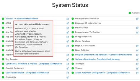System Status.